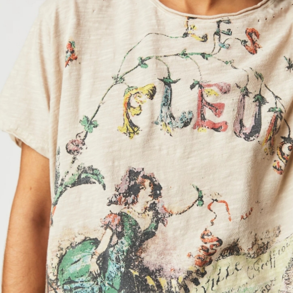 Magnolia Pearl Le Fleurs tee - moonlight